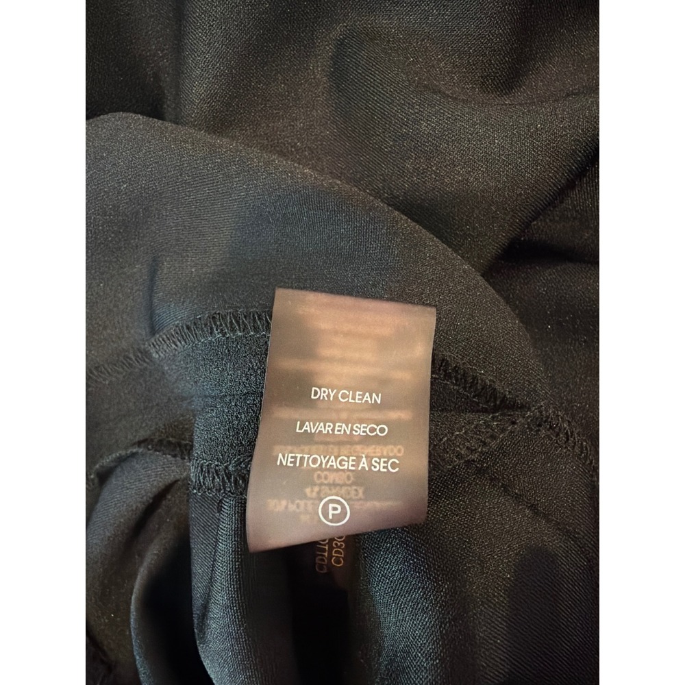 Calvin Klein Black Mock Neck Tie Bow Sheer Sleeve Shift Dress CD3C1P2X Size 4 - Picture 8 of 10